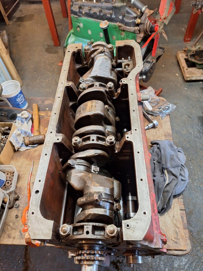 All pistons and rods in