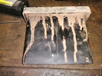 Air box with sand stains