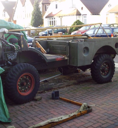 Rear tub resting on a Ford F-15