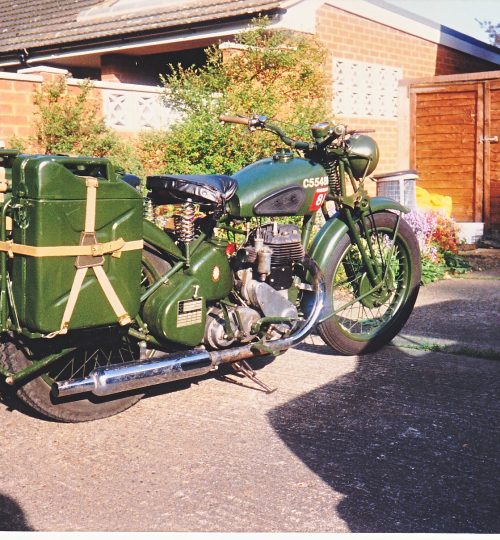 Jerry cans used as panniers for a time