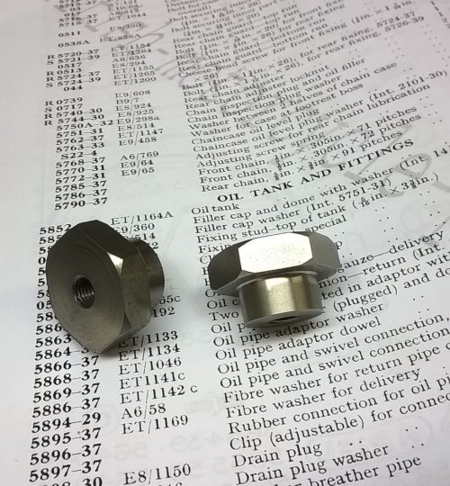 Ariel frame nuts to hold oil tank and battery carrier.