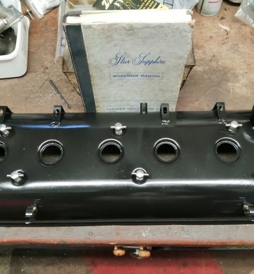 Rocker cover painted with new nuts