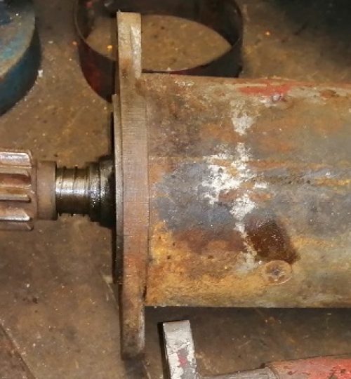 Starter motor, seized and brush springs broken